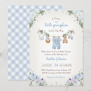 Sweet Little Pumpkin Autumn Baby Shower Invitation
