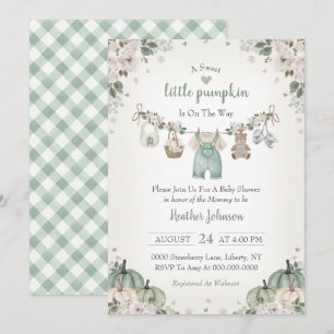 Sweet Little Pumpkin Autumn Baby Shower Invitation
