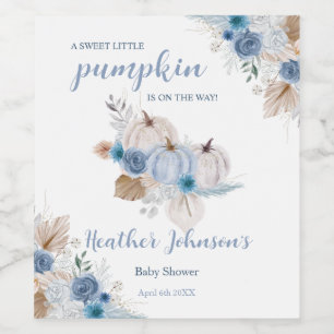 Sweet Little Pumpkin Autumn Baby Shower Label