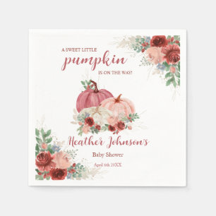 Sweet Little Pumpkin Autumn Baby Shower Napkin