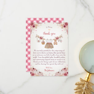 Sweet Little Pumpkin Autumn Baby Shower Thank You Card
