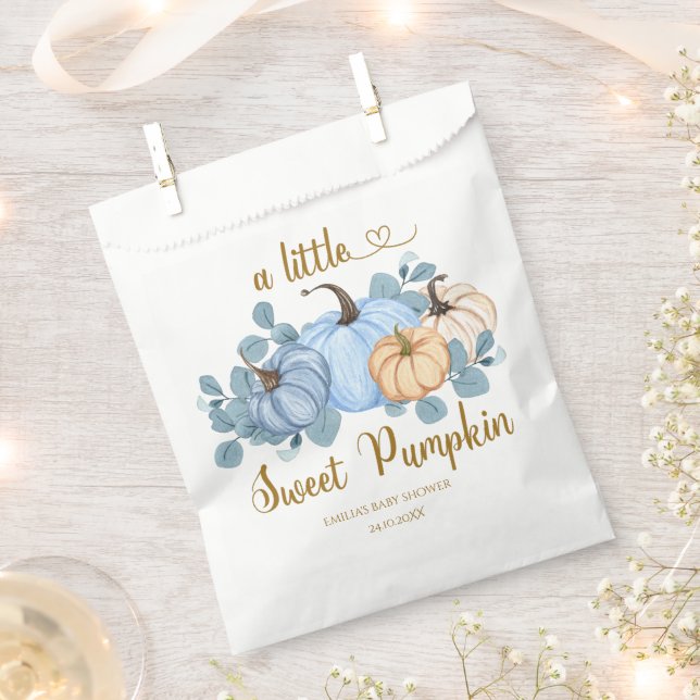 Sweet little pumpkin baby shower favour bags (Clipped)