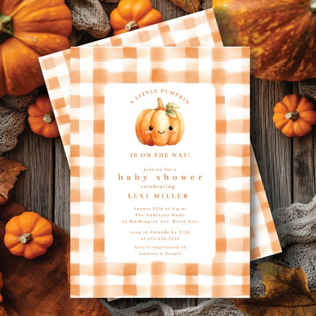 Sweet Little Pumpkin Baby Shower  Invitation (Creator Uploaded)