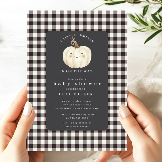 Sweet Little Pumpkin Baby Shower  Invitation (Creator Uploaded)