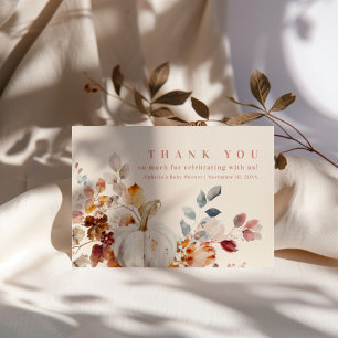Sweet Little Pumpkin Baby Shower Thank You Card