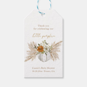 Sweet Little Pumpkin Baby Shower Thank you Gift Tags