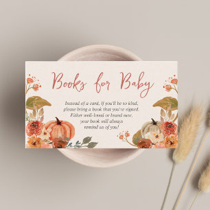 Sweet Little Pumpkin Books for Baby Shower Enclosure Card
