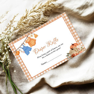 Sweet Little Pumpkin Fall baby diaper request Enclosure Card