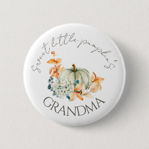 Sweet Little Pumpkin Fall Baby Shower Button Nana
