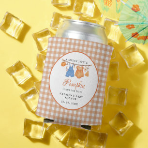 Sweet Little Pumpkin Fall baby shower Can Cooler