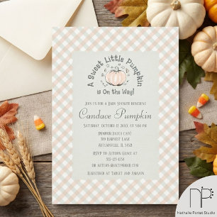 Sweet Little Pumpkin Fall Baby Shower Invitation