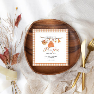 Sweet Little Pumpkin Fall baby shower Napkin