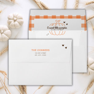 Sweet Little Pumpkin Gender Neutral Baby Shower Envelope