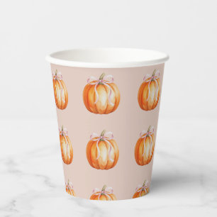 Sweet Little Pumpkin Girl Baby Shower Paper Cups