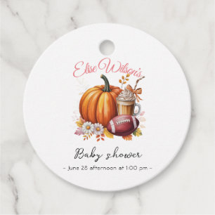 Sweet little pumpkin is on the way favour tags