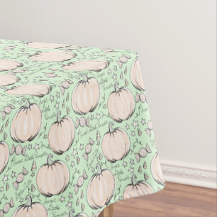 Sweet Little Pumpkin Pastel Halloween Tablecloth
