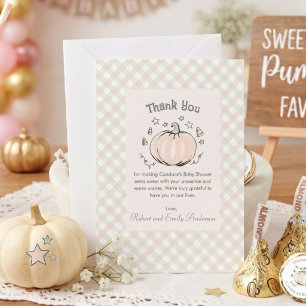 Sweet Little Pumpkin Thank You Card