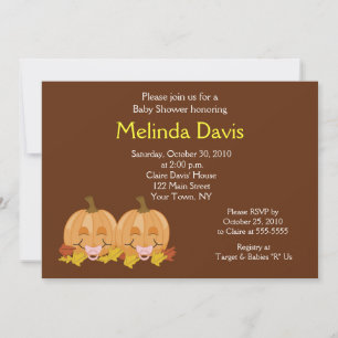 Sweet Little Pumpkins 5x7 Fall Baby Shower Invite