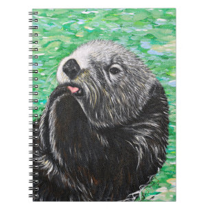 Sweet Little Sea Otter Painting Notebook