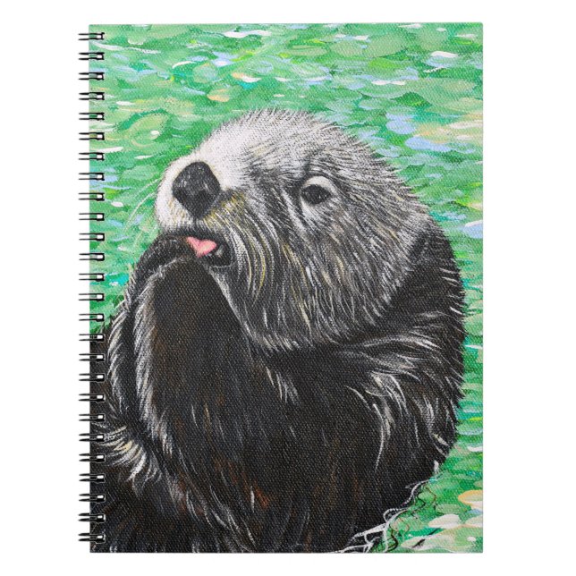 Sweet Little Sea Otter Painting Notebook (Front)