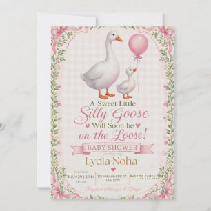 Sweet Little Silly Goose Baby Shower Invitation   
