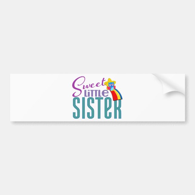 Sweet Little Sister Bumper Sticker (Front)