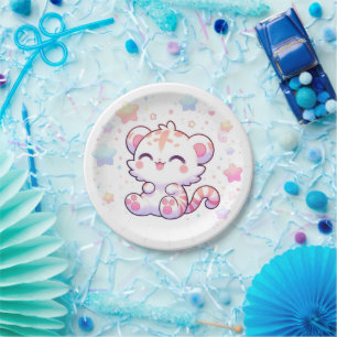 Sweet Little Tiger Baby Shower Paper Plate