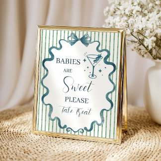 Sweet Little Tini One Dessert Table Baby Shower Poster