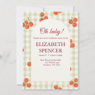 Sweet Little Tomato Baby Shower Invitation