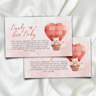 Sweet Little Valentine Books for Baby Baby Shower Enclosure Card