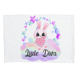 sweet little white rabbit  pillowcase