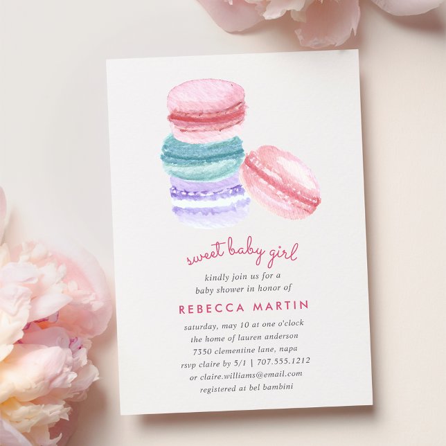 Sweet Love | Macaron Baby Shower Invitation (Creator Uploaded)