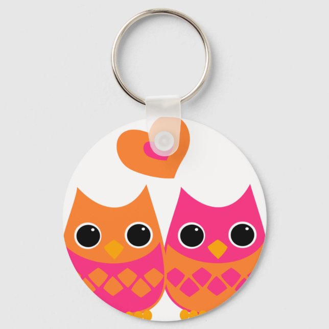 Sweet Love Owls Key Ring (Front)