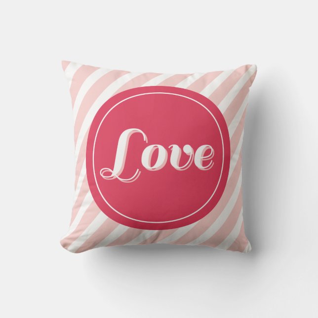 Sweet Love & Red Hearts Valentine's Day Cushion (Front)