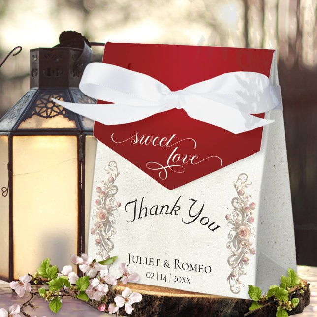Sweet Love Thank You- Red Favour Box (Creator Uploaded)