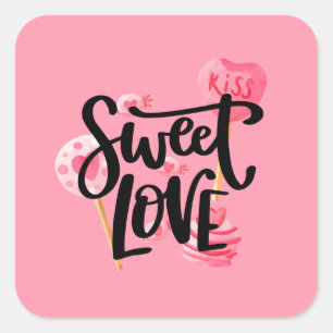 Sweet Love Valentine Typography   Sticker Seal