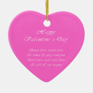 Sweet love valentine's day ceramic tree decoration