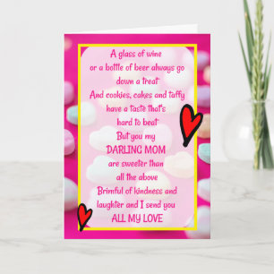 Sweet Lovely Poem Mother's Day Card