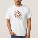 Sweet-Lovin' Guys Doughnut Dude Men's T-Shirt<br><div class="desc">Show off your sweet side with the Doughnut Dude men's t-shirt – the perfect tee for guys who love doughnuts and good vibes. Featuring a bold doughnut graphic front and centre with playful "Doughnut Dude" text, this comfy tee is part of our Everything Doughnut collection, made for snack kings, brunch...</div>