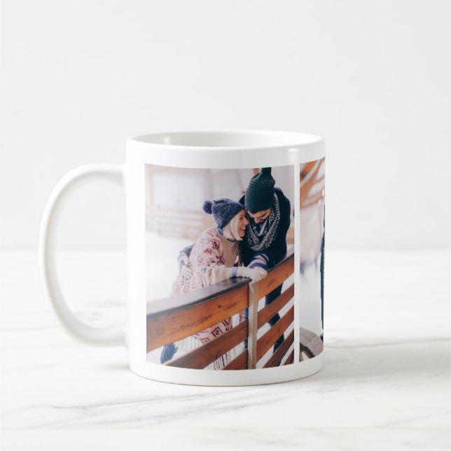 Sweet Loving Holiday Christmas Photo Collage Mug (Left)