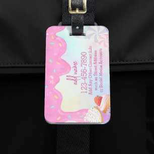sweet luggage tag