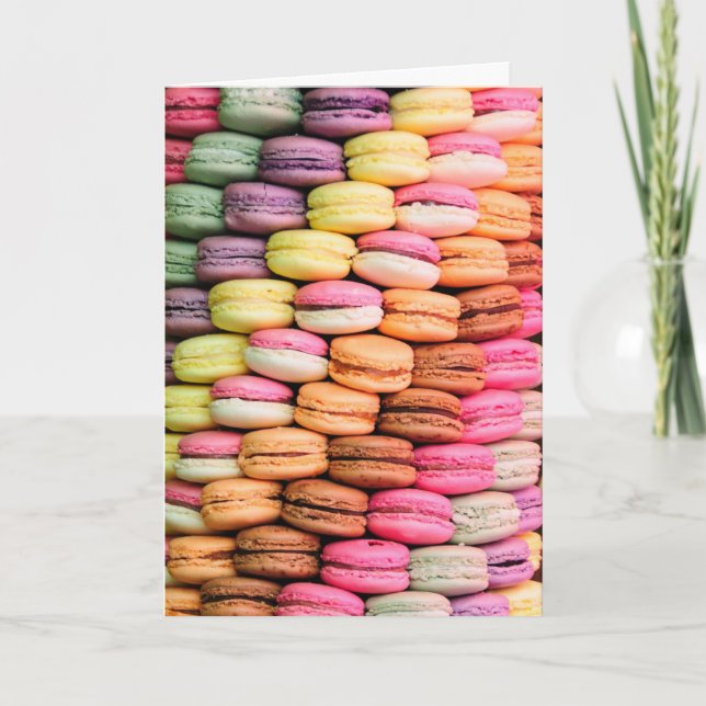 Sweet Macarons Happy Birthday Card (Front)