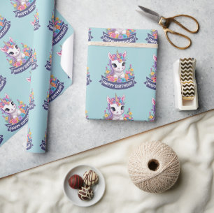 Sweet Magical Baby Unicorn  Wrapping Paper