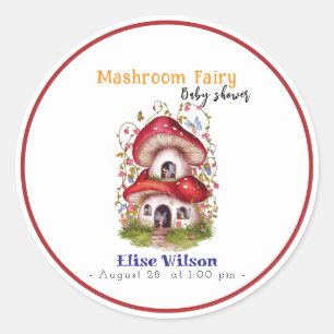 Sweet mashroom fairy is on the way classic round sticker
