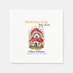 Sweet mashroom fairy is on the way napkin