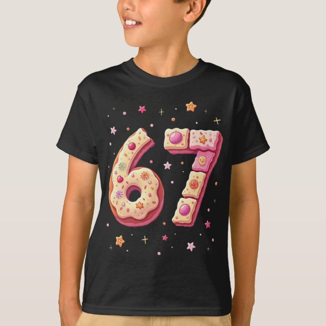 Sweet Math Doughnut Fraction Back to School 67 T-Shirt (Front)