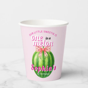 Sweet Melon First Birthday Party Paper Cups