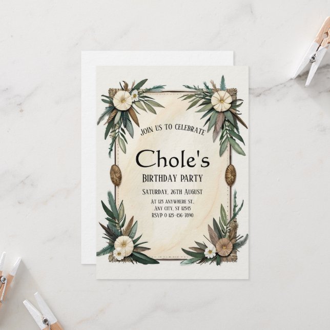  Sweet Memories Dangle Invitation (Front/Back In Situ)