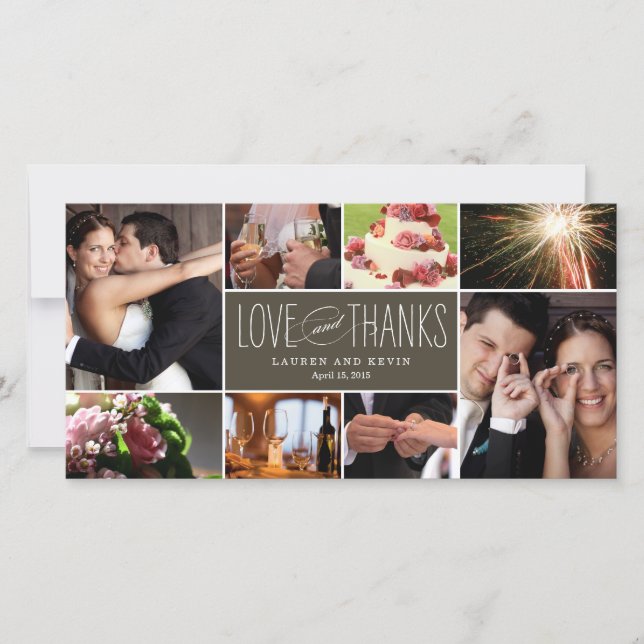 Sweet Memories Wedding Thank You Photo Cards (Front)