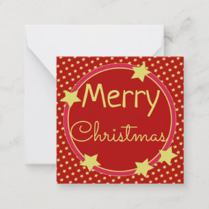 Sweet Mini Star Christmas Paper Note Card